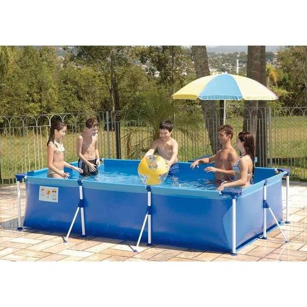 Imagem de Piscina Retangular 3700 Litros Capa e Forro Premium Mor