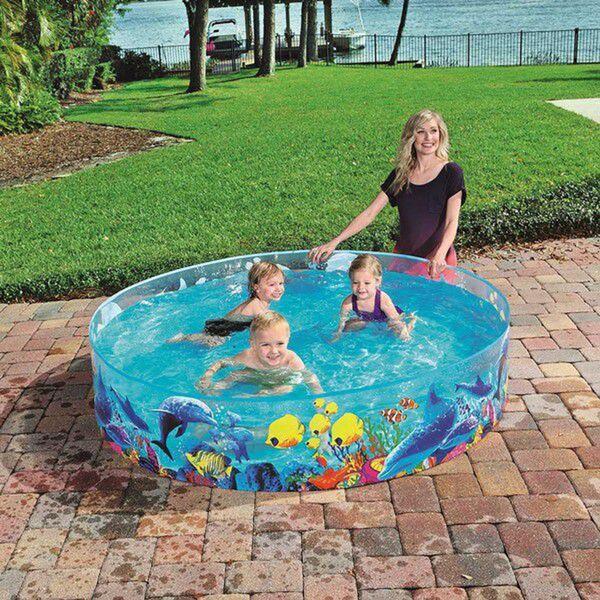 Piscina Semirrígida Circular Translucida Bestway 1000 Litros Imagem de Piscina Semirrígida Circular Translucida Bestway 1000 Litros