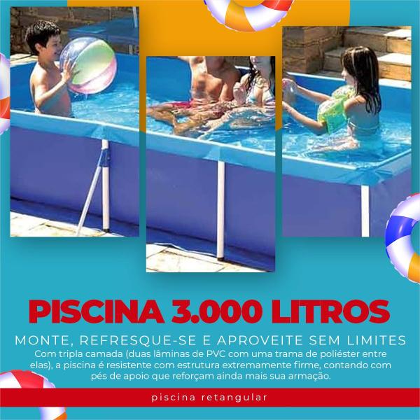 Imagem de Piscina Standard Retangular Inflável 3000 Litros - Mor