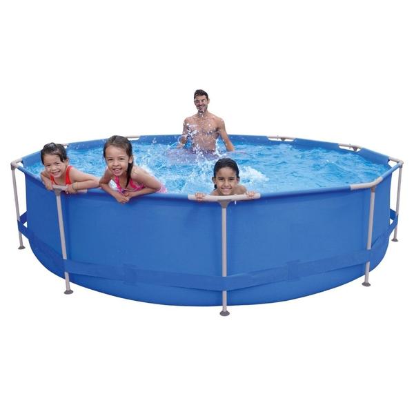 Imagem de Piscina Sunfit 7000 Litros com Bomba Filtro 110v Capa Forro e KIT DE LIMPEZA