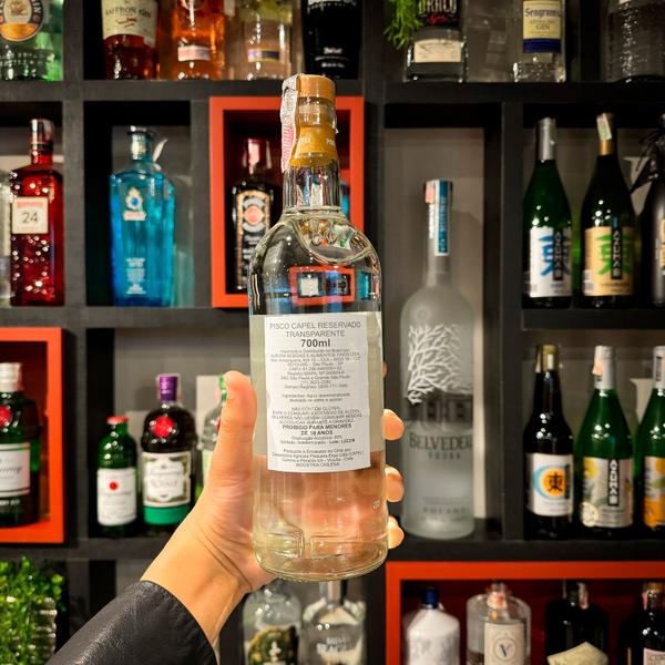 Pisco Reservado Transparente Capel 750ml Imagem de Pisco Reservado Transparente Capel 750ml