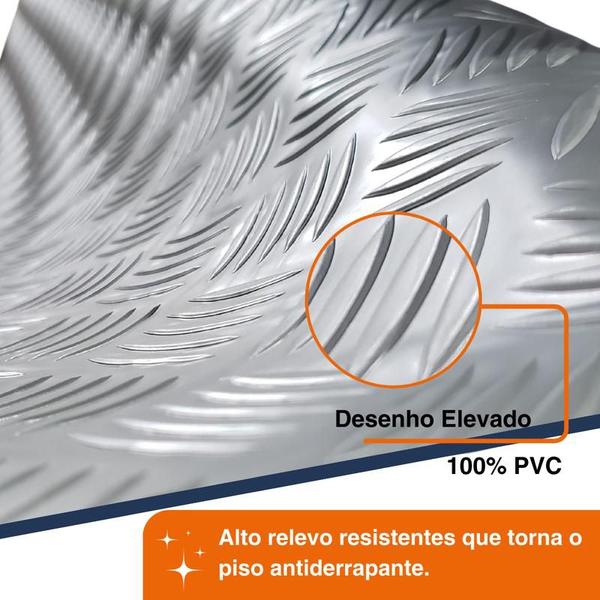 Imagem de Piso Relevo Moeda 1mm PVC Emborrachado Antiderrapante 1x1