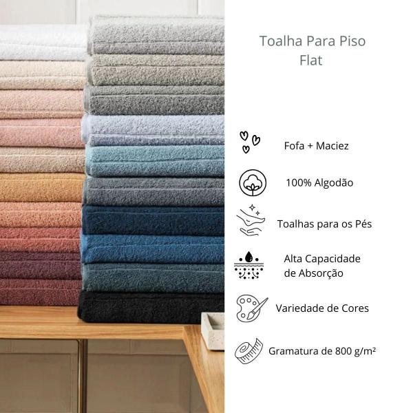 Imagem de Piso Toalha Banheiro Altenburg Felpudo Flat 800G/M Rosa