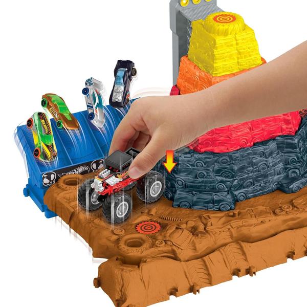 Imagem de Pista Areia de Demolição Hot Wheels Monster Trucks Arena Smashers Mattel