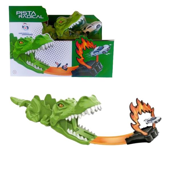 Imagem de Pista Ataque Dino Radical Tipo Hotwheels C/ Carrinho - Brinquedo infantil