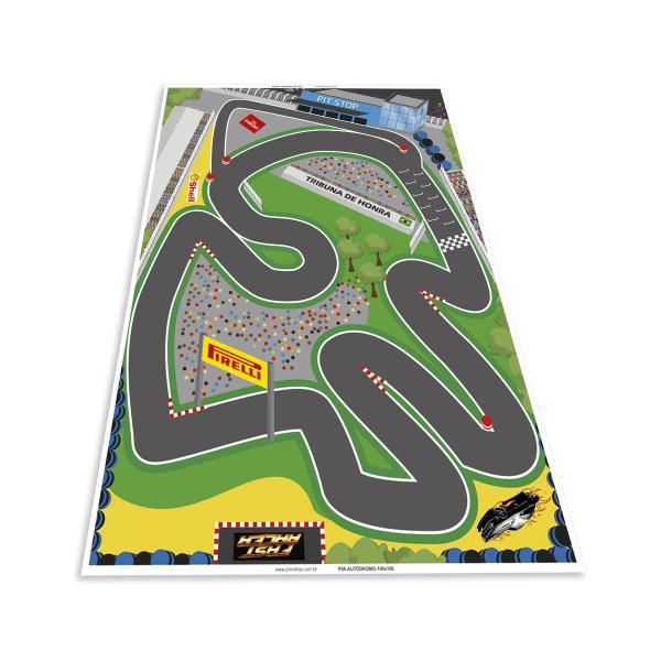 Imagem de Pista Autodromo F1 Carrinhos De Corrida Hotcars 140x100cm