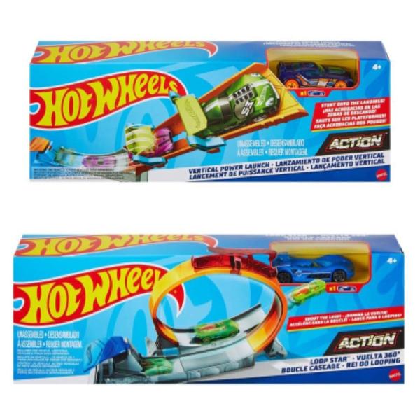 Imagem de Pista Básica De Acrobacias Hot Wheels Com 1 Carrinho Fth79