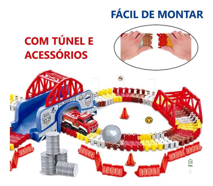 Pista Bombeiro Track Comtunel 157 Peças 6287 - Dmtoys - Dm Toys Imagem de Pista Bombeiro Track Comtunel 157 Peças 6287 - Dmtoys