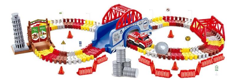 Pista Bombeiro Track Comtunel 157 Peças 6287 - Dmtoys - Dm Toys Imagem de Pista Bombeiro Track Comtunel 157 Peças 6287 - Dmtoys