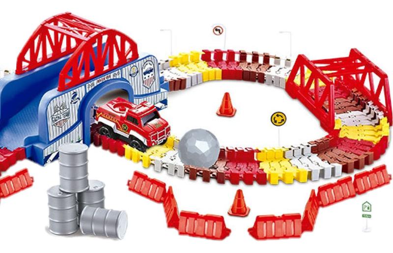 Pista Bombeiro Track Comtunel 157 Peças 6287 - Dmtoys - Dm Toys Imagem de Pista Bombeiro Track Comtunel 157 Peças 6287 - Dmtoys