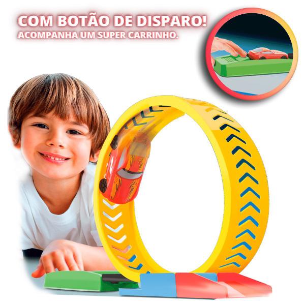 Imagem de Pista Carrinho Gira 360 Com Lançador Looping Tipo Hotwheels