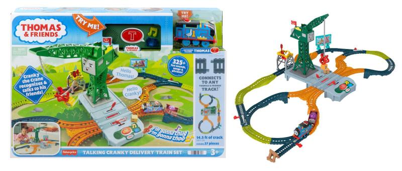 Imagem de Pista Conjunto Trem de Entrega Interativo Cranky c/ Trem Thomas Motorizado e Falante - Fisher Price - Mattel
