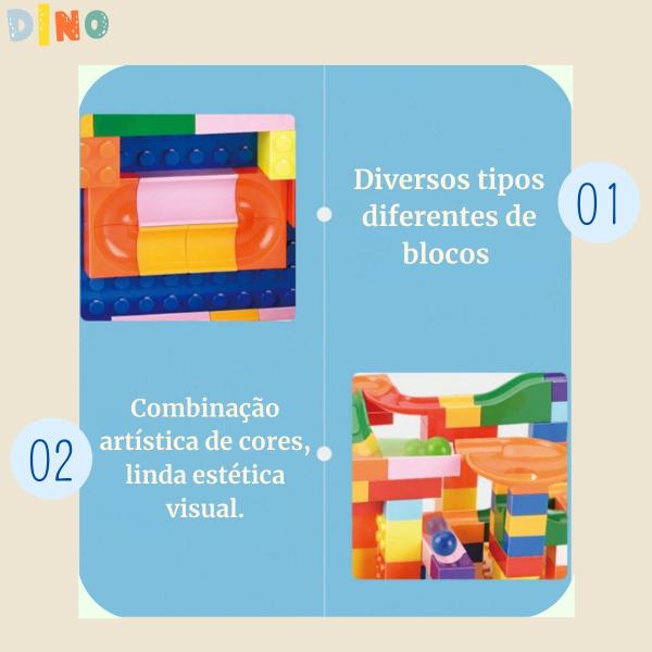 Imagem de Pista De Bolinha Dino Bloco De Montar Leg Educativo Infantil