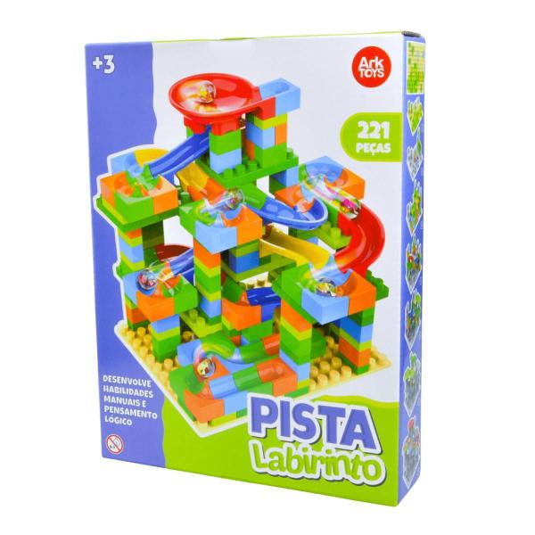 Pista De Bolinhas De Gude Labirinto Super 221 Peças - Ark Toys Imagem de Pista De Bolinhas De Gude Labirinto Super 221 Peças