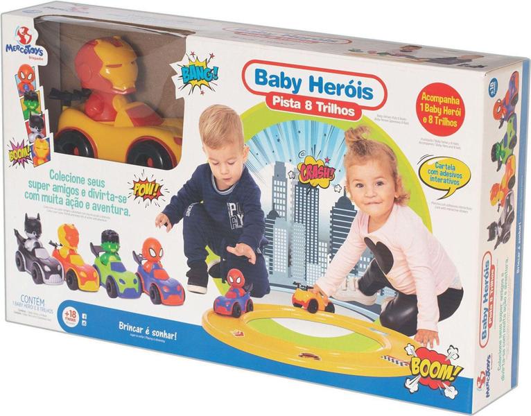 Imagem de Pista de Carrinho com 8 Trilhos Baby Heróis - Mercotoys