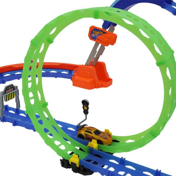 Imagem de Pista de Carrinho de Corrida Glow Speed Track Com 52 Peças Zippy Toys - 9170