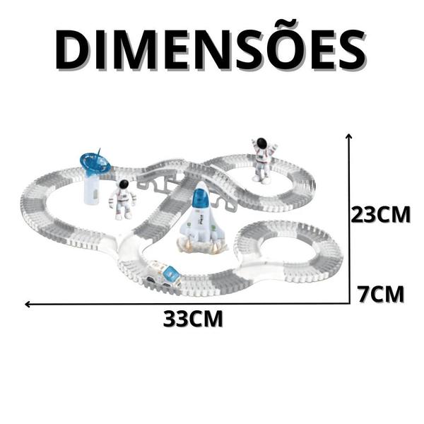 Imagem de Pista De Carrinho Infantil Carro De Brinquedo Para Menino Trilha Maluca Trilho Foguete Criança