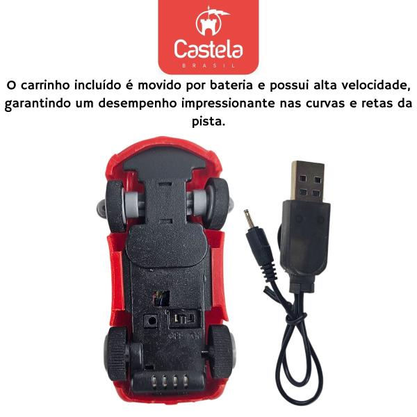 Pista de corrida Carrinho Brinquedo 2 Loopings Track Racers - Castela - CASTELA BRASIL Imagem de Pista de corrida Carrinho Brinquedo 2 Loopings Track Racers - Castela