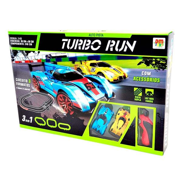 Imagem de Pista de Corrida com Carrinhos - Auto Pista Turbo Run - 3 Formatos - DM Toys