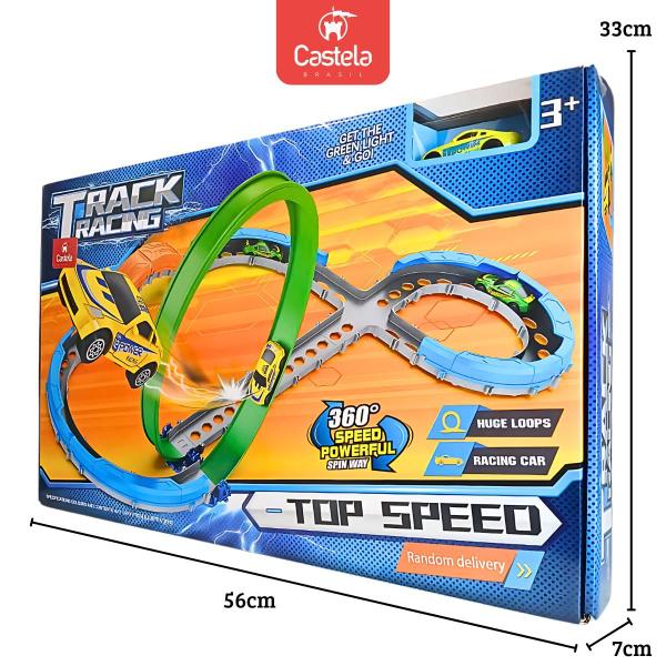 Pista de Corrida Loopping Radical Infantil Carrinho Castela Imagem de Pista de Corrida Loopping Radical Infantil Carrinho Castela