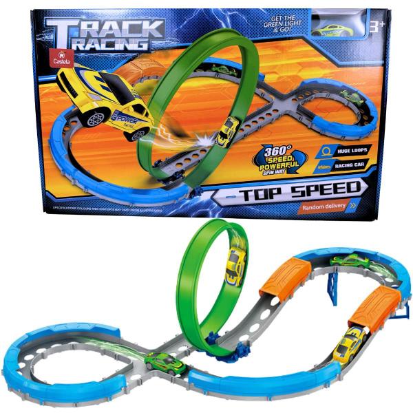 Pista de Corrida Loopping Radical Infantil Carrinho Castela Imagem de Pista de Corrida Loopping Radical Infantil Carrinho Castela