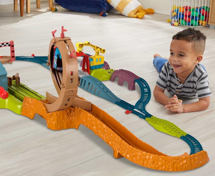 Imagem de Pista de Lançamento e Loop Pátio de Manutenção c/ Trem Thomas Motorizado - Fisher Price - Mattel