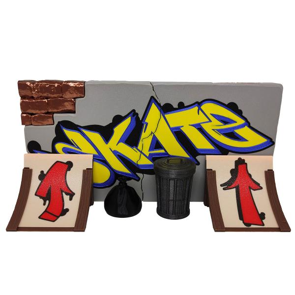 Imagem de Pista De Skate De Dedo 3D Muro Graffiti Wall Fingerboard Street