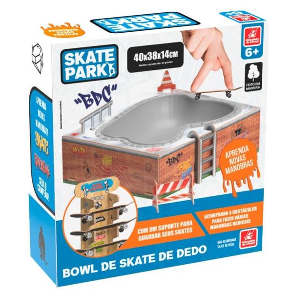 Imagem de Pista De Skate De Dedo Bowl Radical Com Suporte Em Madeira