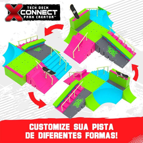 Imagem de Pista De Skate De Dedo Tech Deck X-connect Rampa Skatepark - Sunny