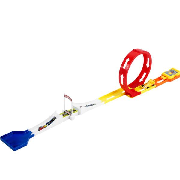 Pista Desmontável de Carrinhos Compacta com Lançador Veloz e Looping - DuteToys Imagem de Pista Desmontável de Carrinhos Compacta com Lançador Veloz e Looping