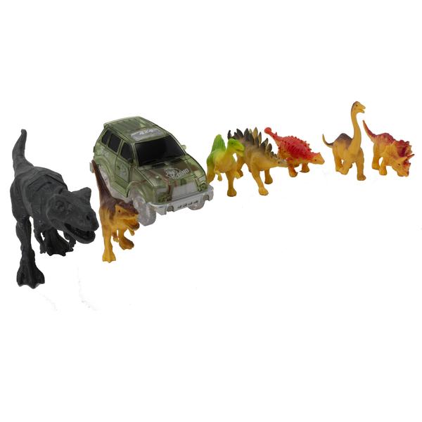 Pista Dino Dinossauro Infantil 119 Peças Menino Menina. - DM Toys Imagem de Pista Dino Dinossauro Infantil 119 Peças Menino Menina.