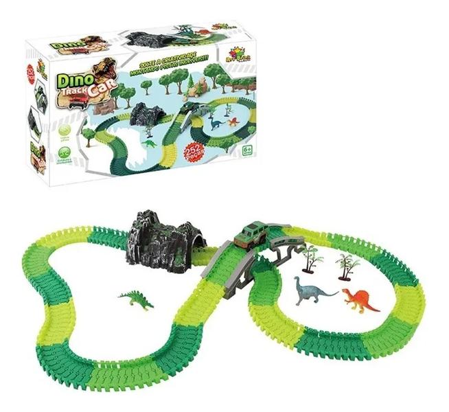 Imagem de Pista Dino Dinossauro Track Car Infantil Radical Carro 252pç