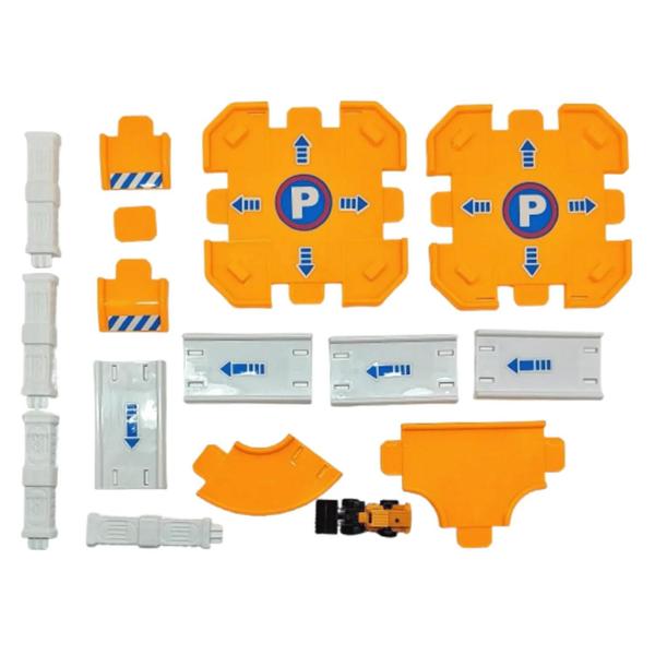 Imagem de Pista Estacionamento Construção c/ 18 Peças - Wellkids