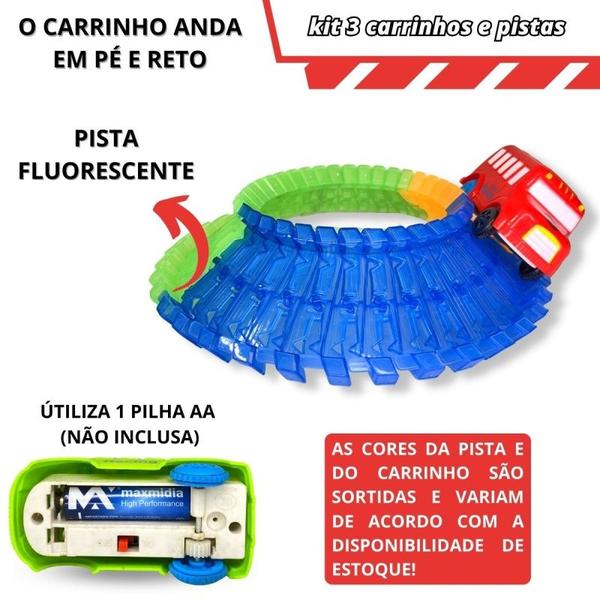 Imagem de Pista Gigante Montável Com 3 Carrinho Com Luz Loop Maluco