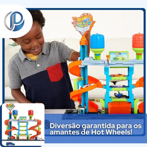 Imagem de Pista Hot Wheels City Lava-rápido Mega Torre HDP05 Mattel