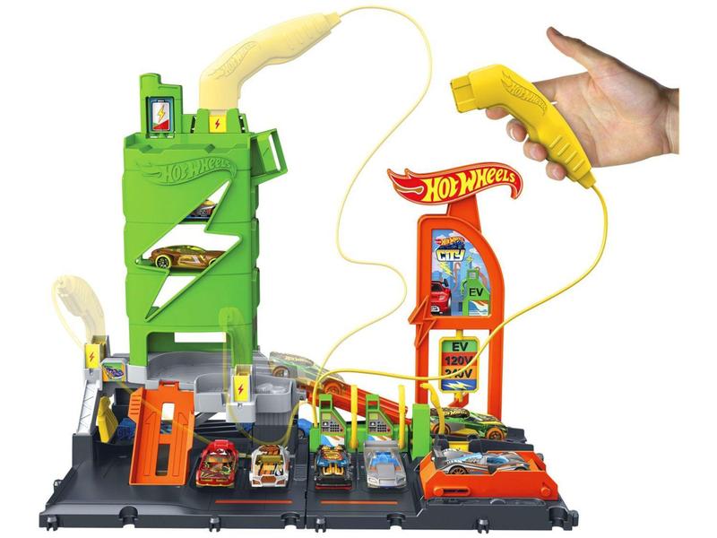 Imagem de Pista Hot Wheels City Super Posto de Gasolina com  - Carregadores para Veículos Elétricos Mattel