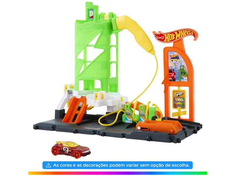 Imagem de Pista Hot Wheels City Super Posto de Gasolina com  - Carregadores para Veículos Elétricos Mattel