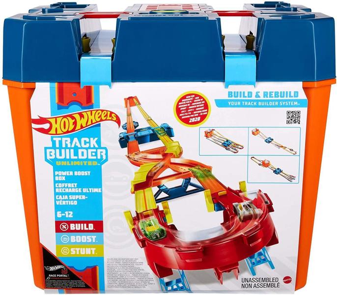 Imagem de Pista Hot Wheels Track Builder Mega Caixa Mattel