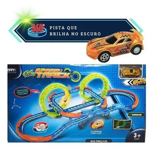 Imagem de Pista infantil glow speed track 63 peças zippy toys