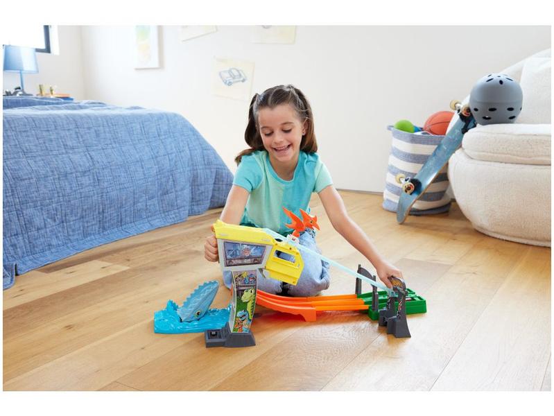 Pista Jurassic World Hot Wheels RacerVerse - Mattel Imagem de Pista Jurassic World Hot Wheels RacerVerse