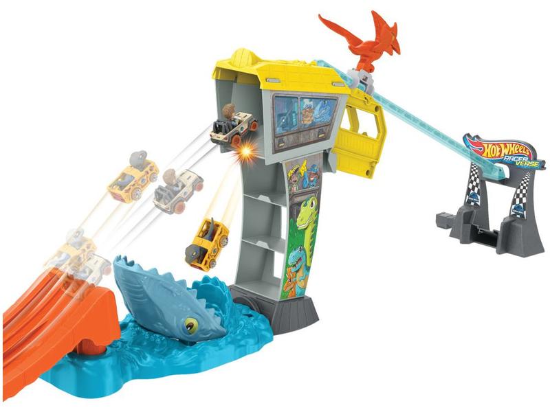 Pista Jurassic World Hot Wheels RacerVerse - Mattel Imagem de Pista Jurassic World Hot Wheels RacerVerse