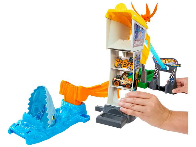 Pista Jurassic World Hot Wheels RacerVerse - Mattel Imagem de Pista Jurassic World Hot Wheels RacerVerse