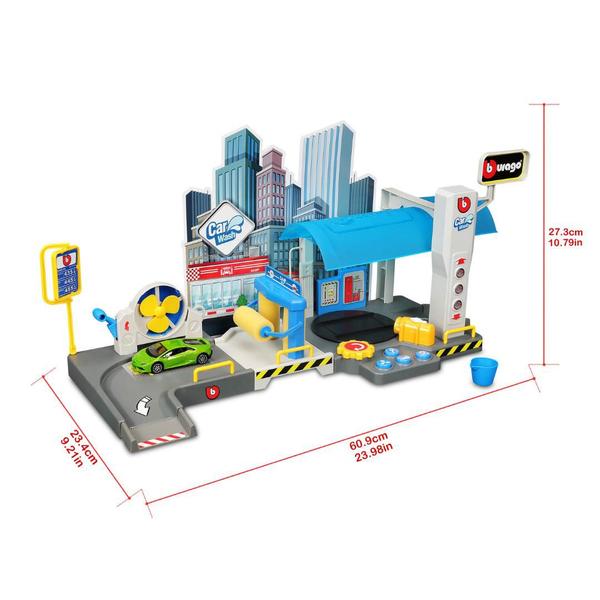 Pista Lava Rápido - 1:43 Car Whash Play Set - Bburago Imagem de Pista Lava Rápido - 1:43 Car Whash Play Set