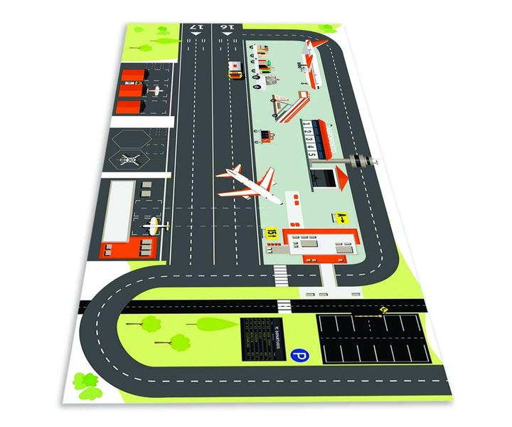 Imagem de Pista Para Carrinhos Miniatura Aeroporto Pouso 100X50Cm