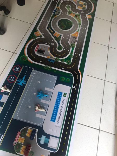 Imagem de Pista Para Carros Hot Wheels Pista E Aeroporto Mega 3X1