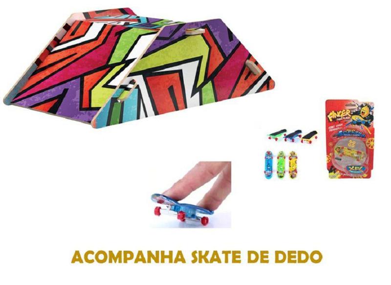 Imagem de Pista park c/ skate dedo funbox mad. brincadeira de criança