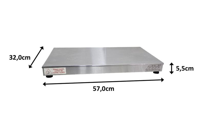 Imagem de Pista quente mesa aquecida 57x32cm Tita 220V 500W aço inox