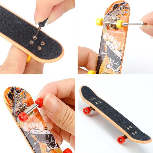 Imagem de Pista Skate Dedo Profissional Rampa E Corrimão Com Skate - Dm Toys