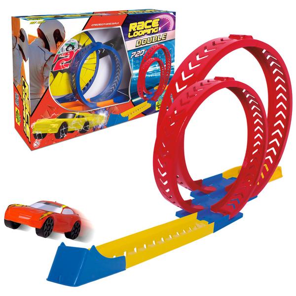 Imagem de Pista Tipo HotWheels Com Carrinho Lançador Looping Brinquedo