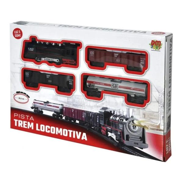 Imagem de Pista Trem 85,5cm Elétrico Ferrorama Locomotiva Infantil Luz e Som